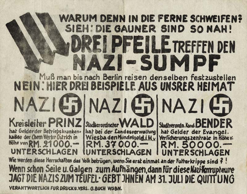 Anti-Nazi-Flugblatt Buchs zur Reichstagswahl am 31. Juli 1932